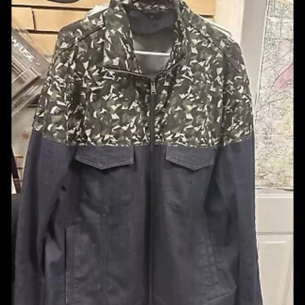 Fendi Men's Bugs Mixed Media Jacket Blue Size 54